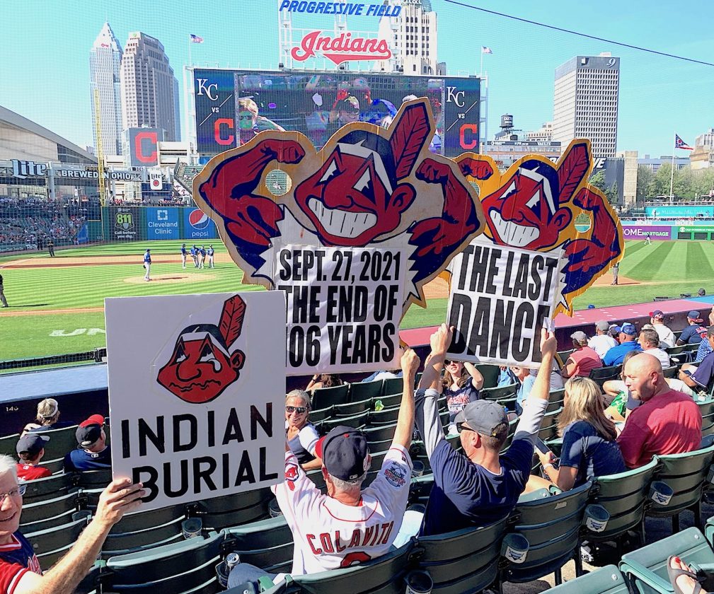 Last game for the Indians name at Progressive Field, September 27, 2021 